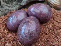 Polished Small Rhodonite Gemstone Eggs - Sold Per Item - From Zimbabwe