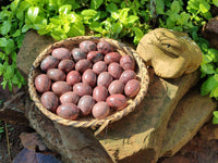 Polished Small Rhodonite Gemstone Eggs - Sold Per Item - From Zimbabwe