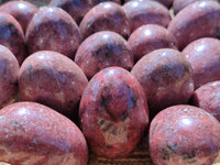 Polished Small Rhodonite Gemstone Eggs - Sold Per Item - From Zimbabwe