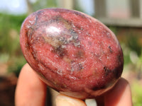 Polished Small Rhodonite Gemstone Eggs - Sold Per Item - From Zimbabwe