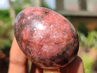 Polished Small Rhodonite Gemstone Eggs - Sold Per Item - From Zimbabwe