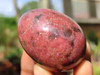 Polished Small Rhodonite Gemstone Eggs - Sold Per Item - From Zimbabwe