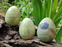 Polished African Banded Butter Jade Eggs - Sold Per Item - From Bronkhorstspruit, South Africa