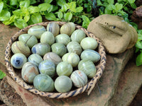 Polished African Banded Butter Jade Eggs - Sold Per Item - From Bronkhorstspruit, South Africa