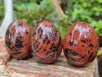 Polished Mahogany Obsidian Gemstone Eggs - Sold Per Item - From Mexico