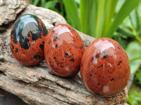 Polished Mahogany Obsidian Gemstone Eggs - Sold Per Item - From Mexico