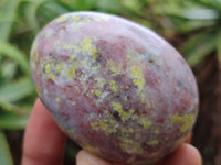 Polished Yellow and Pink Feldspar Gemstone Eggs - Sold Per Item - From Mexico