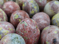 Polished Yellow and Pink Feldspar Gemstone Eggs - Sold Per Item - From Mexico