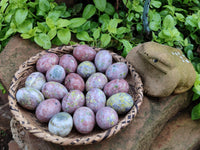 Polished Yellow and Pink Feldspar Gemstone Eggs - Sold Per Item - From Mexico