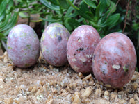 Polished Yellow and Pink Feldspar Gemstone Eggs - Sold Per Item - From Mexico