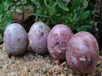 Polished Yellow and Pink Feldspar Gemstone Eggs - Sold Per Item - From Mexico