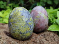 Polished Yellow and Pink Feldspar Gemstone Eggs - Sold Per Item - From Mexico