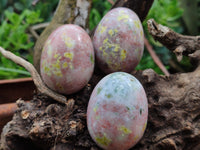 Polished Yellow and Pink Feldspar Gemstone Eggs - Sold Per Item - From Mexico