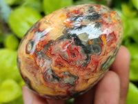 Polished Fancy Lace Agate Gemstone Eggs - Sold Per Item - From India