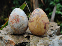 Polished Fancy Lace Agate Gemstone Eggs - Sold Per Item - From India