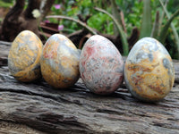 Polished Fancy Lace Agate Gemstone Eggs - Sold Per Item - From India