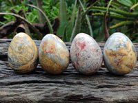 Polished Fancy Lace Agate Gemstone Eggs - Sold Per Item - From India