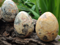 Polished Fancy Lace Agate Gemstone Eggs - Sold Per Item - From India