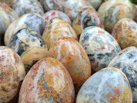 Polished Fancy Lace Agate Gemstone Eggs - Sold Per Item - From India