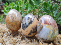 Polished Fancy Lace Agate Gemstone Eggs - Sold Per Item - From India