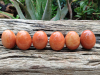 Polished Orange Quartz Gemstone Eggs - Sold Per Item - From Zimbabwe