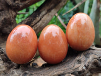 Polished Orange Quartz Gemstone Eggs - Sold Per Item - From Zimbabwe