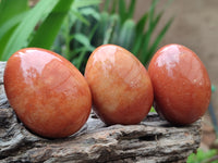 Polished Orange Quartz Gemstone Eggs - Sold Per Item - From Zimbabwe