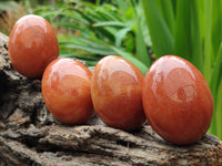 Polished Orange Quartz Gemstone Eggs - Sold Per Item - From Zimbabwe