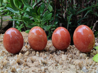 Polished Orange Quartz Gemstone Eggs - Sold Per Item - From Zimbabwe