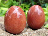 Polished Orange Quartz Gemstone Eggs - Sold Per Item - From Zimbabwe