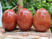 Polished Orange Quartz Gemstone Eggs - Sold Per Item - From Zimbabwe