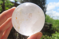 Polished Clear Quartz Crystal Balls x 4 From Madagascar