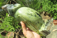 Hand Made Leopard Stone Owl Carving x 1 From Zimbabwe