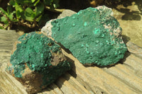 Natural Botryoidal Malachite Specimens x 2 From Tenke Fungurume, Congo