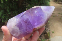 Polished Chevron Amethyst Points x 2 From Madagascar