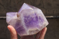 Polished Chevron Amethyst Points x 2 From Madagascar