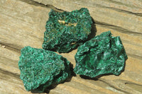 Natural Silky Malachite Specimens x 12 From Kasompe, Congo