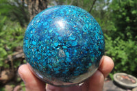 Polished Chrysocolla Conglomerate Sphere x 1 From Congo