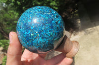 Polished Chrysocolla Conglomerate Sphere x 1 From Congo