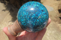 Polished Chrysocolla Conglomerate Sphere x 1 From Congo