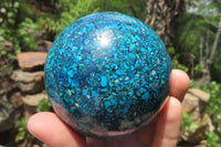 Polished Chrysocolla Conglomerate Sphere x 1 From Congo