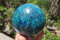 Polished Chrysocolla Conglomerate Sphere x 1 From Congo