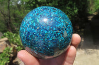 Polished Chrysocolla Conglomerate Sphere x 1 From Congo