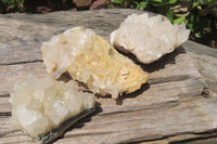 Natural Clear Quartz Clusters x 3 From Mpika, Zambia