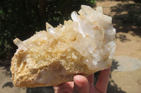 Natural Clear Quartz Clusters x 3 From Mpika, Zambia