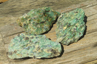 Natural Kyanite In Fuchsite Matrix Specimens x 3 From Zimbabwe