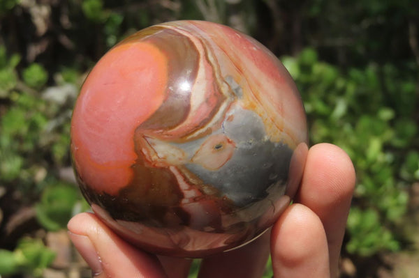 Polished Polychrome Jasper Spheres x 4 From Madagascar