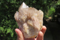 Natural Cascading Smokey Quartz Clusters x 6 From Luena, Congo