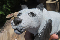 Hand Made Wonder Stone Panda Carving x 1 From Zimbabwe