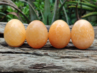 Polished Honey Aragonite Gemstone Eggs - Sold Per Item - From Namibia